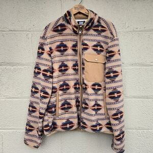 FRYE Fleece Sherpa Tribal Aztec Southwesten Full Zip Jacket ● L